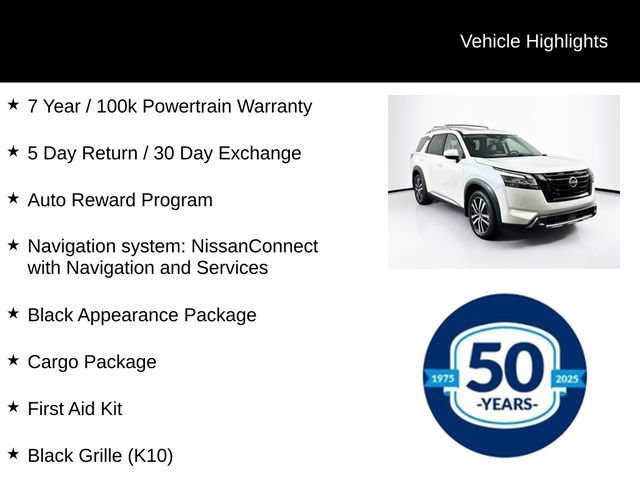 Certified 2024 Nissan Pathfinder Platinum w/ Black Appearance Package AWD/4WD image 8