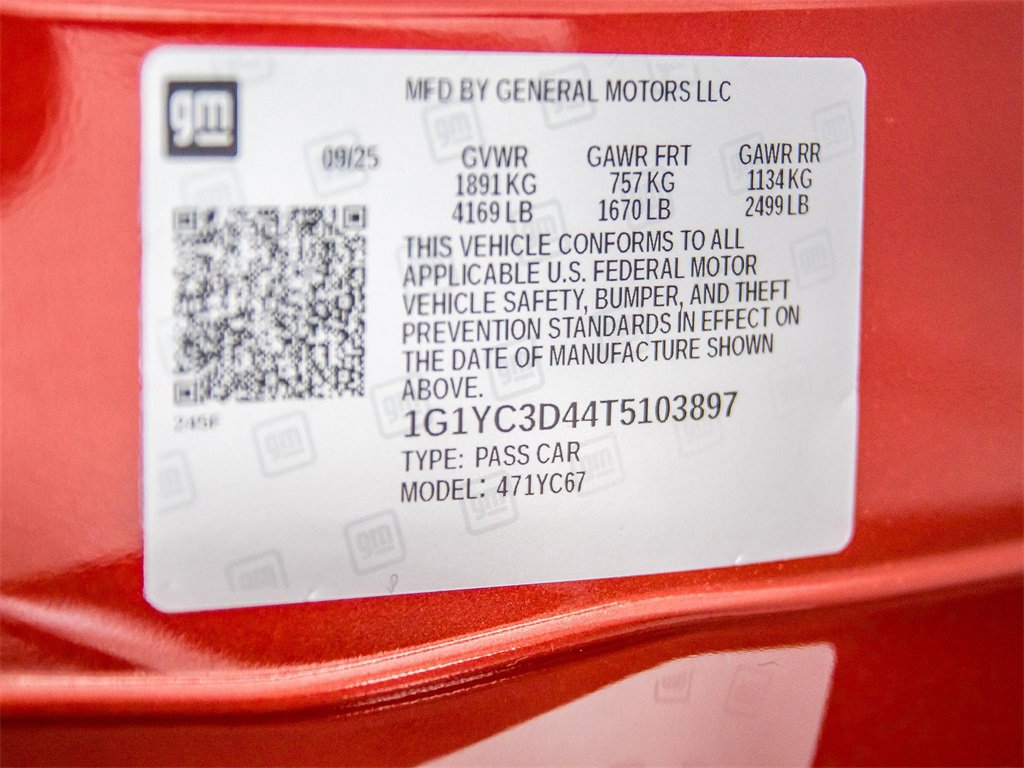 New 2026 Chevrolet Corvette Stingray Premium Conv w/ Z51 Performance Package image 28