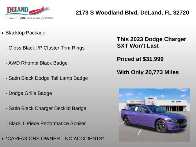 Used 2023 Dodge Charger SXT w/ Blacktop Package AWD/4WD image 7