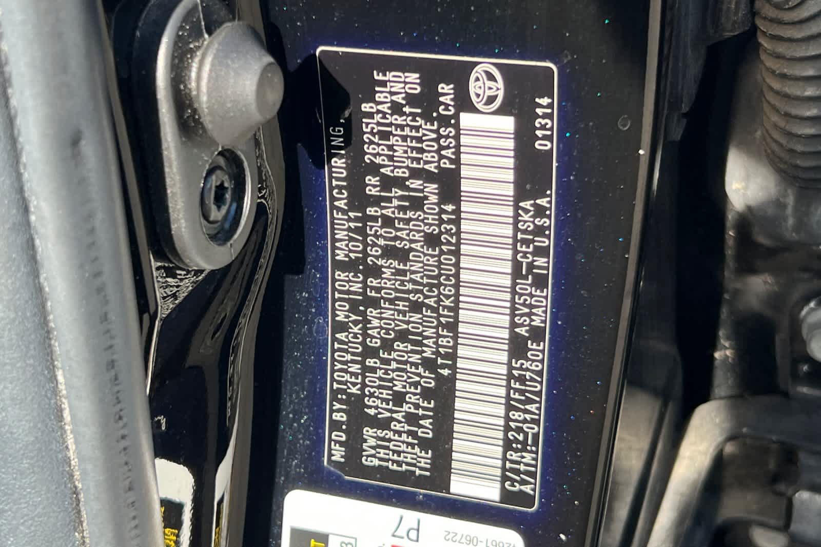 Used 2012 Toyota Camry SE FWD image 30