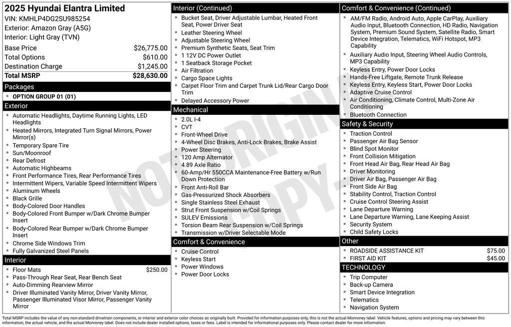 New 2025 Hyundai Elantra Limited image 6