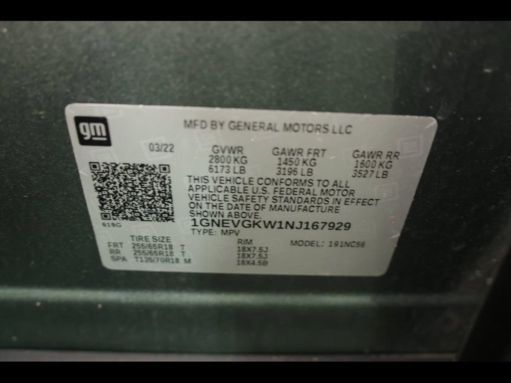 Used 2022 Chevrolet Traverse LT w/ LPO, Floor Liner Package image 32