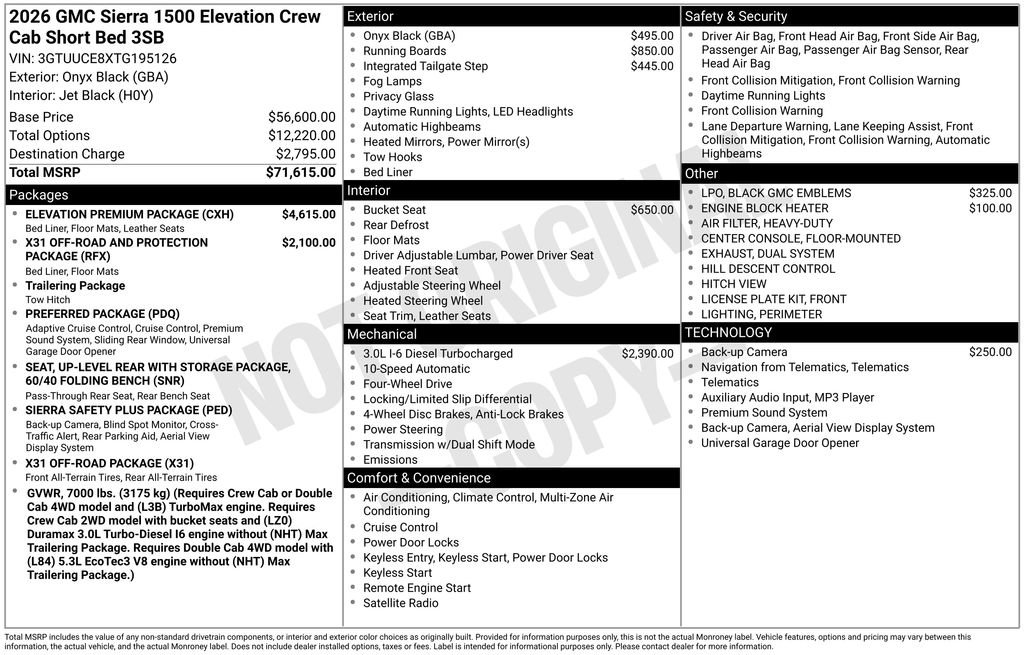 New 2026 GMC Sierra 1500 Elevation w/ Elevation Premium Package image 47
