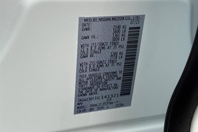 New 2025 Nissan Murano Platinum w/ Cargo Package image 36