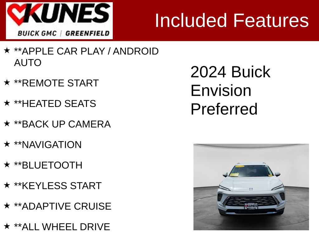 Used 2024 Buick Envision Preferred AWD/4WD image 2