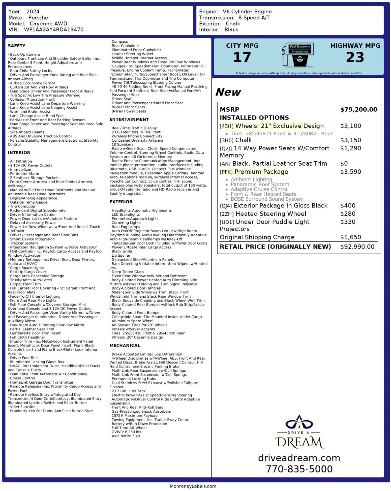 Used 2024 Porsche Cayenne w/ Premium Package image 57