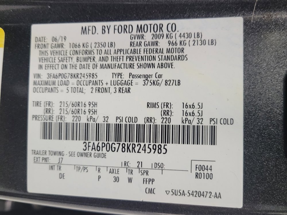 Used 2019 Ford Fusion S image 33