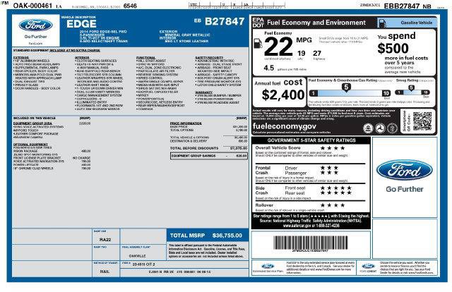 Used 2014 Ford Edge SEL w/ Equipment Group 205A FWD image 5
