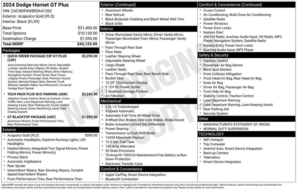 Used 2024 Dodge Hornet GT image 3