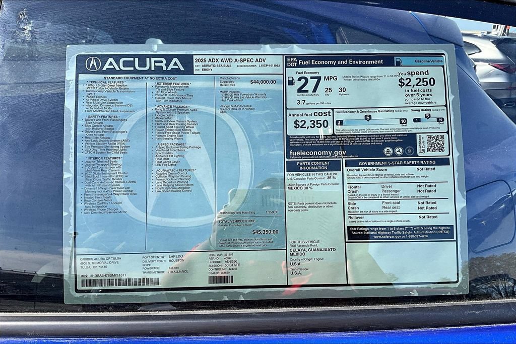 New 2025 Acura ADX A-Spec w/ Advance Package AWD/4WD image 41