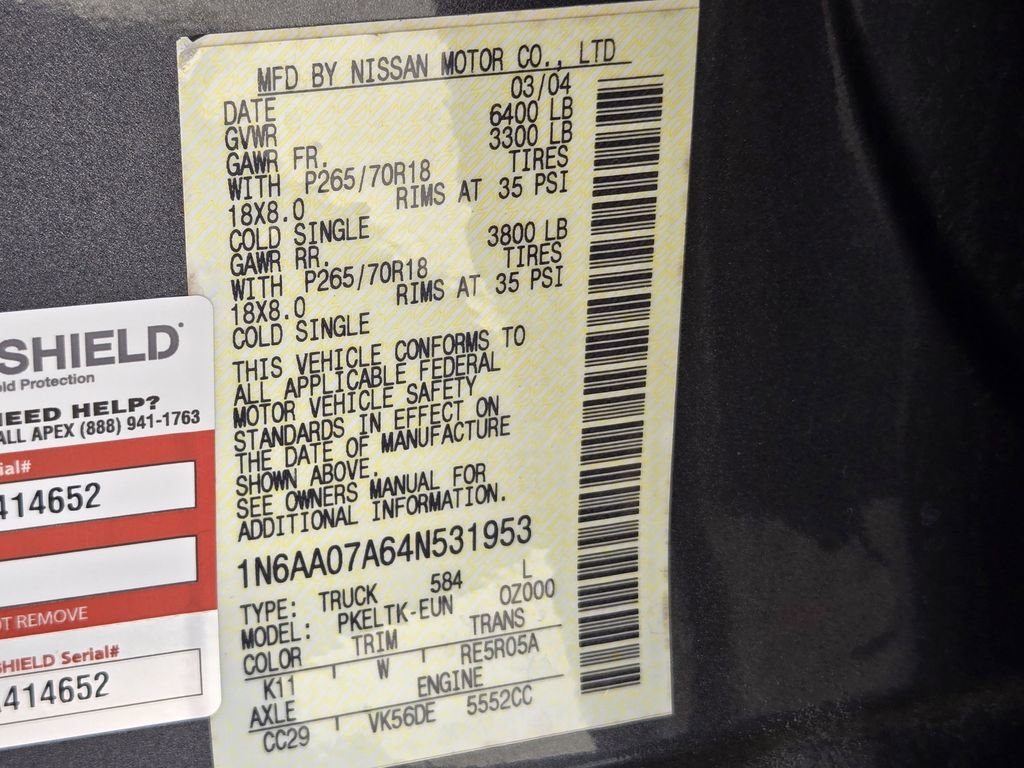 Used 2004 Nissan Titan SE RWD image 30