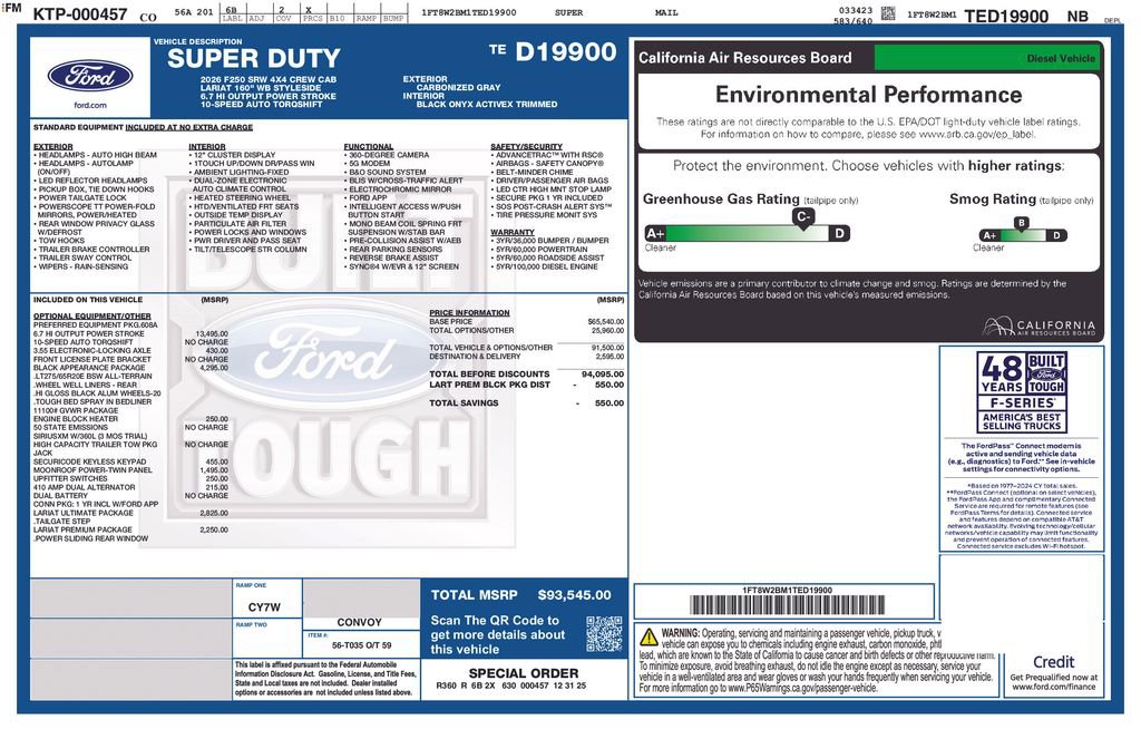 New 2026 Ford F250 Lariat w/ Black Appearance Package image 45