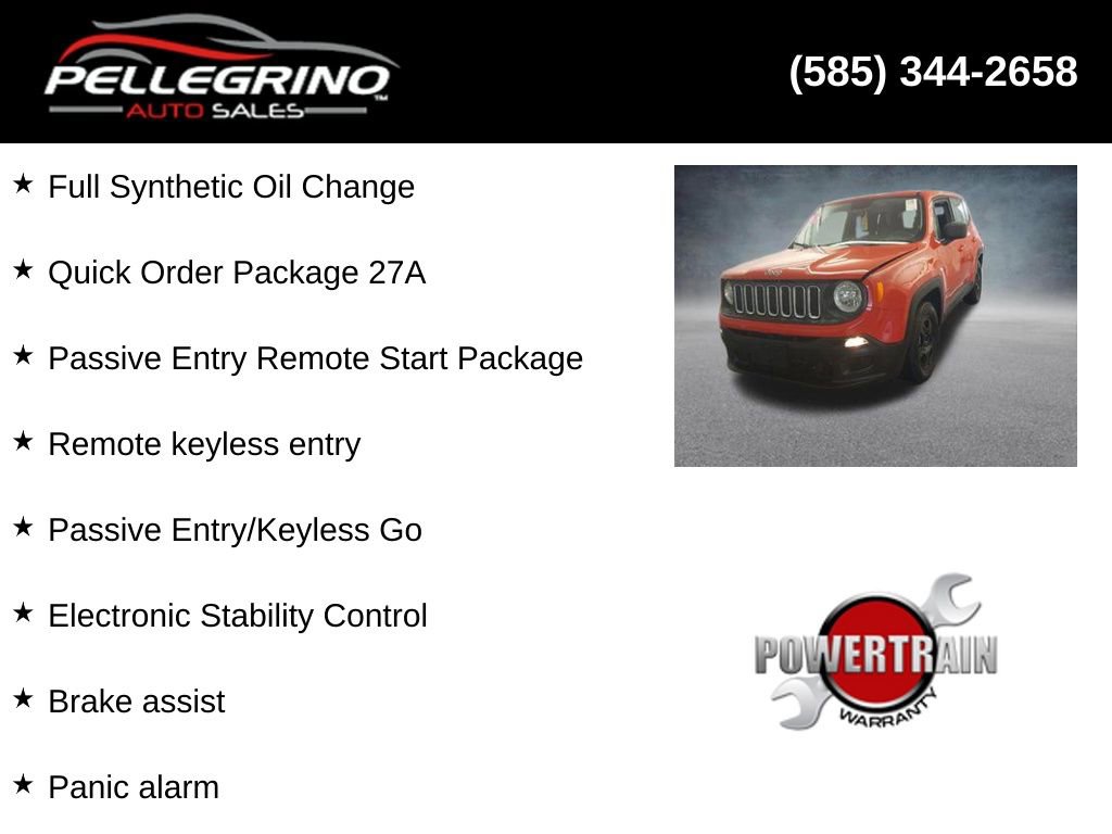Used 2017 Jeep Renegade Sport w/ Power & Air Group FWD image 2