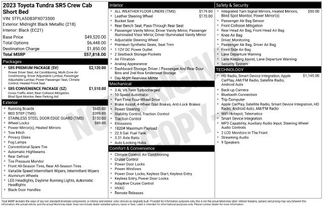 Used 2023 Toyota Tundra SR5 w/ SR5 Premium Package AWD/4WD image 6