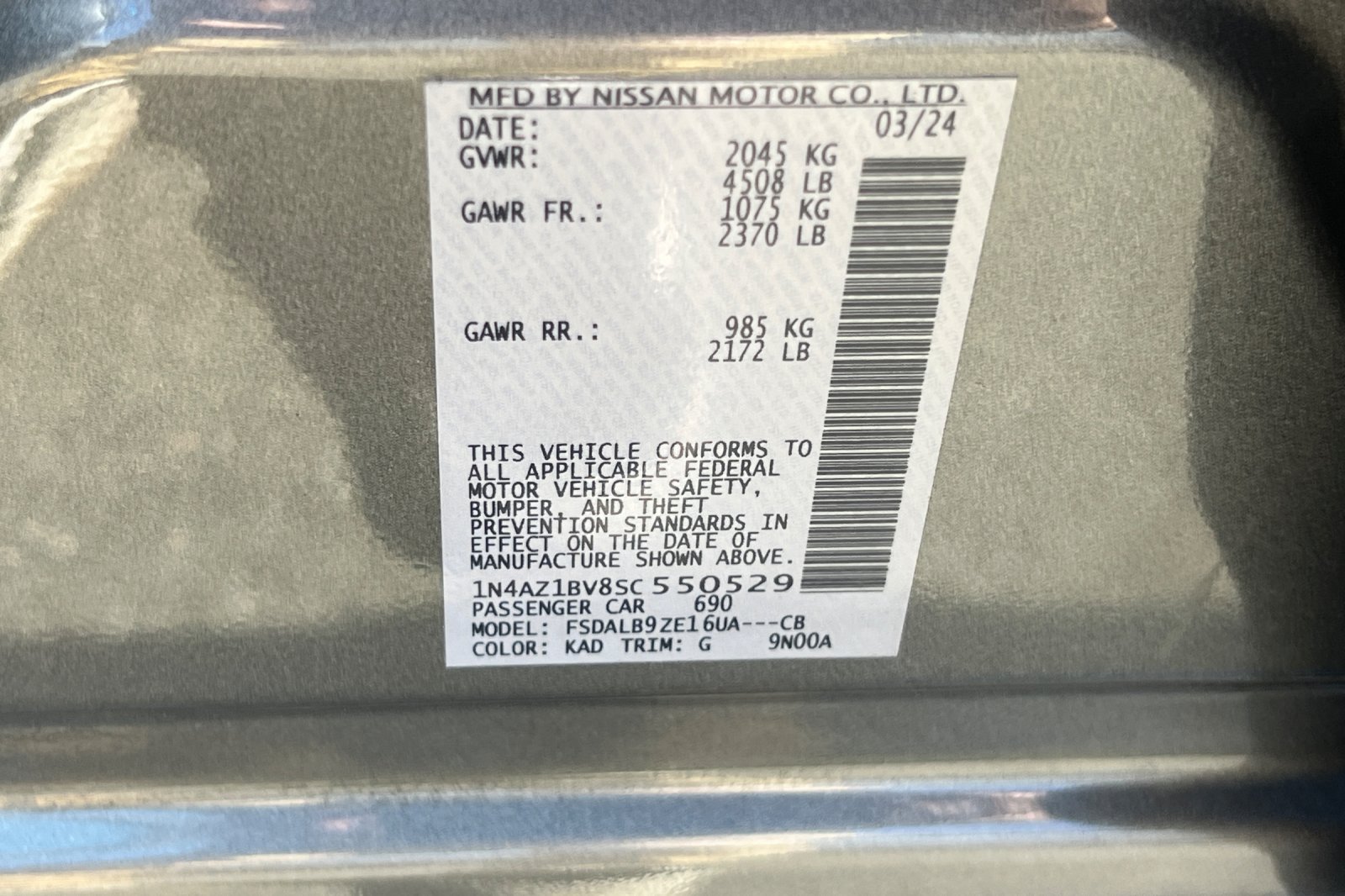 Certified 2025 Nissan Leaf S FWD image 34