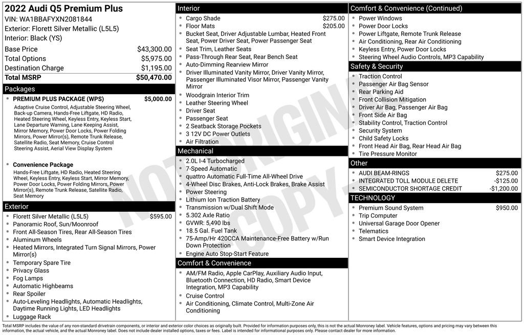 Used 2022 Audi Q5 2.0T Premium Plus w/ Premium Plus Package image 10