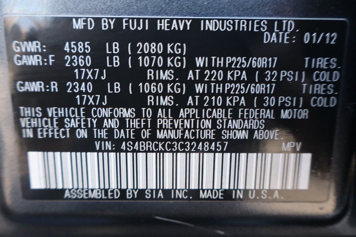 Used 2012 Subaru Outback 2.5i Limited w/ Moonroof Pkg image 47