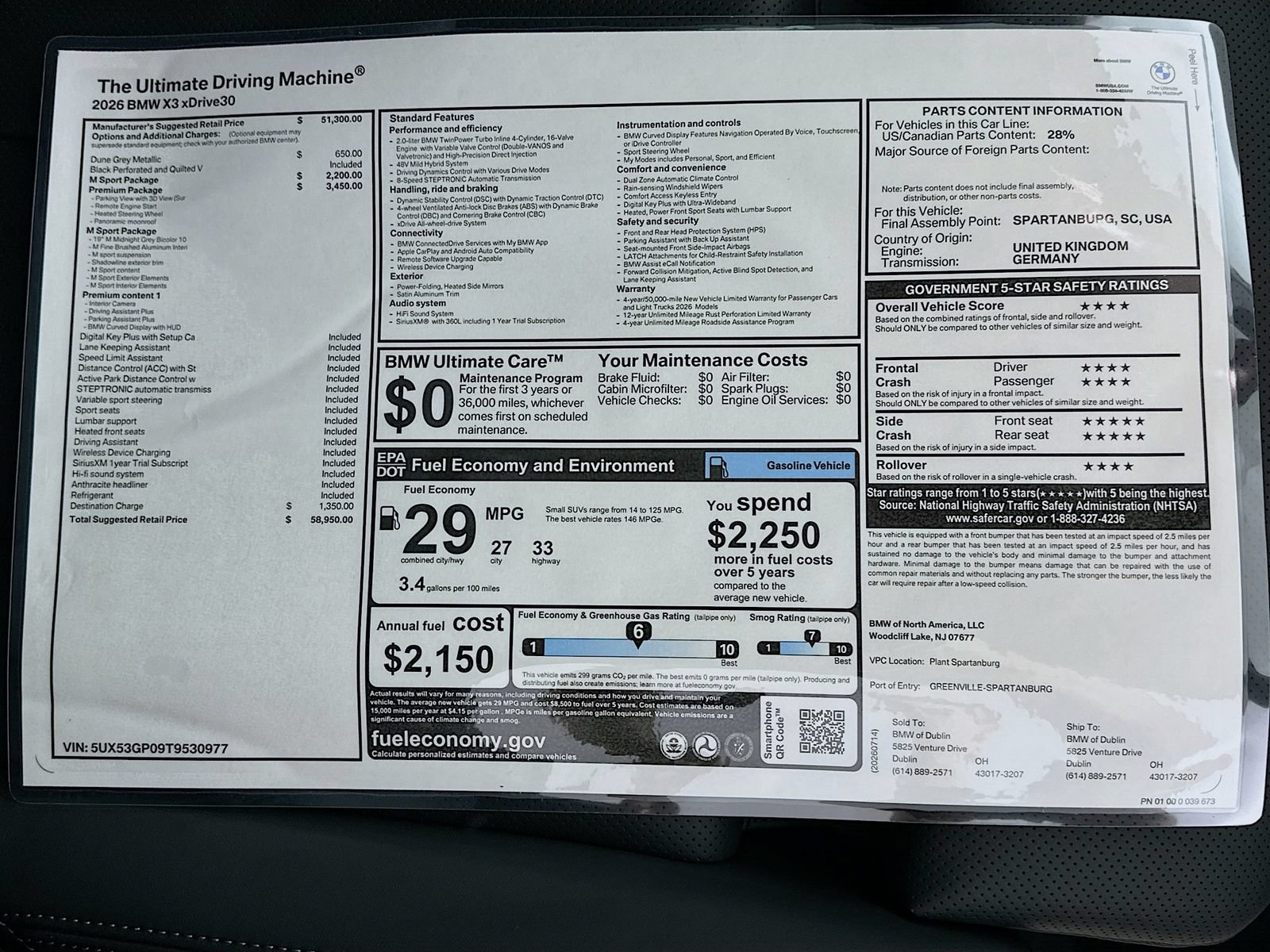New 2026 BMW X3 xDrive30i w/ Premium Package AWD/4WD image 46