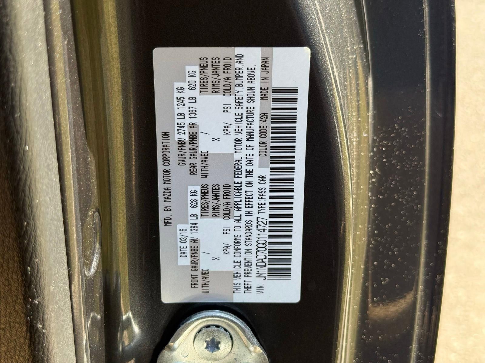Used 2016 MAZDA MX-5 Miata Grand Touring RWD image 43