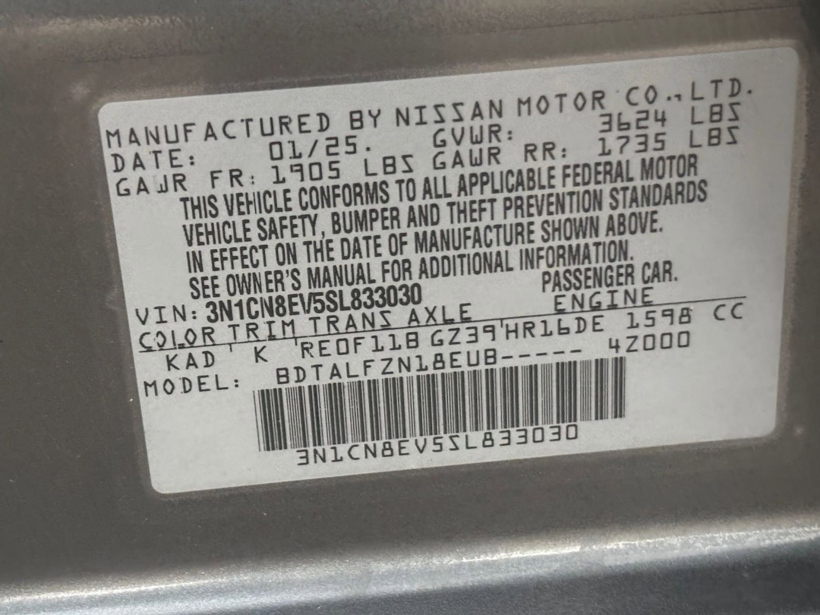 Used 2025 Nissan Versa SV image 27