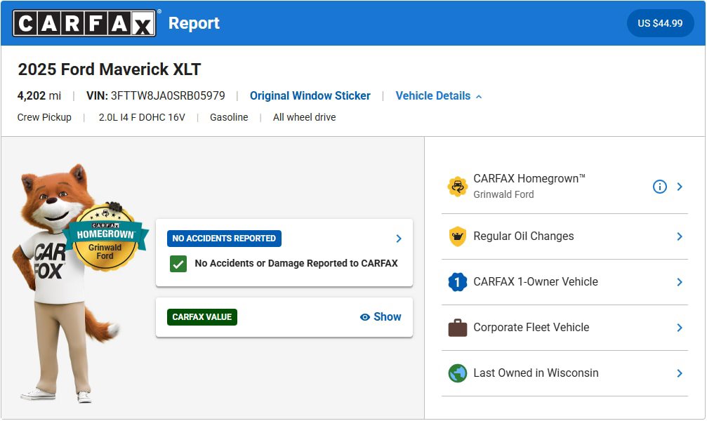 Used 2025 Ford Maverick XLT w/ XLT Luxury Package AWD/4WD image 3