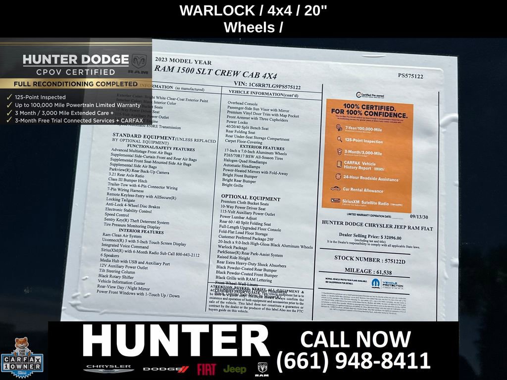 Certified 2023 RAM 1500 Classic Warlock AWD/4WD image 3