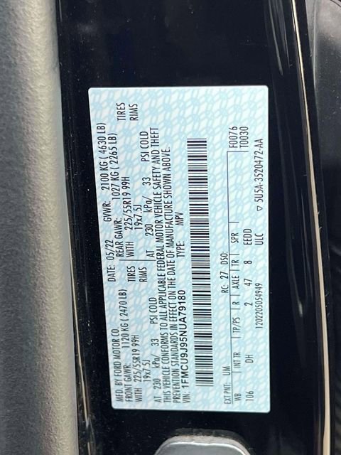 Used 2022 Ford Escape Titanium w/ Titanium Elite Package AWD/4WD image 26