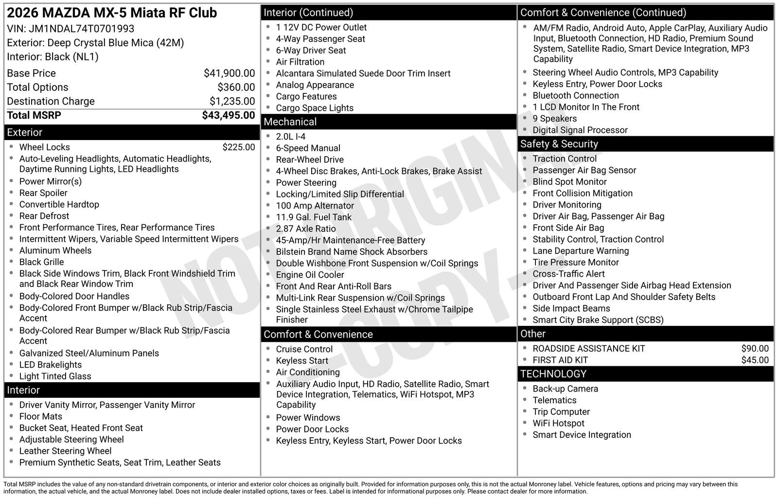Certified 2026 MAZDA MX-5 Miata RF Club RWD image 40