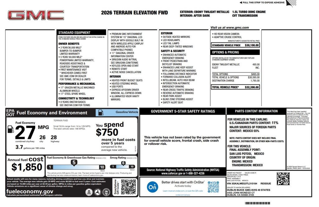 Used 2026 GMC Terrain Elevation FWD image 2
