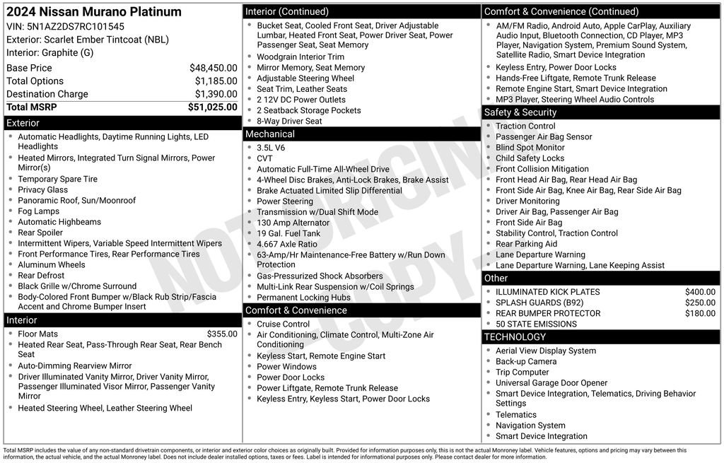 Used 2024 Nissan Murano Platinum image 2
