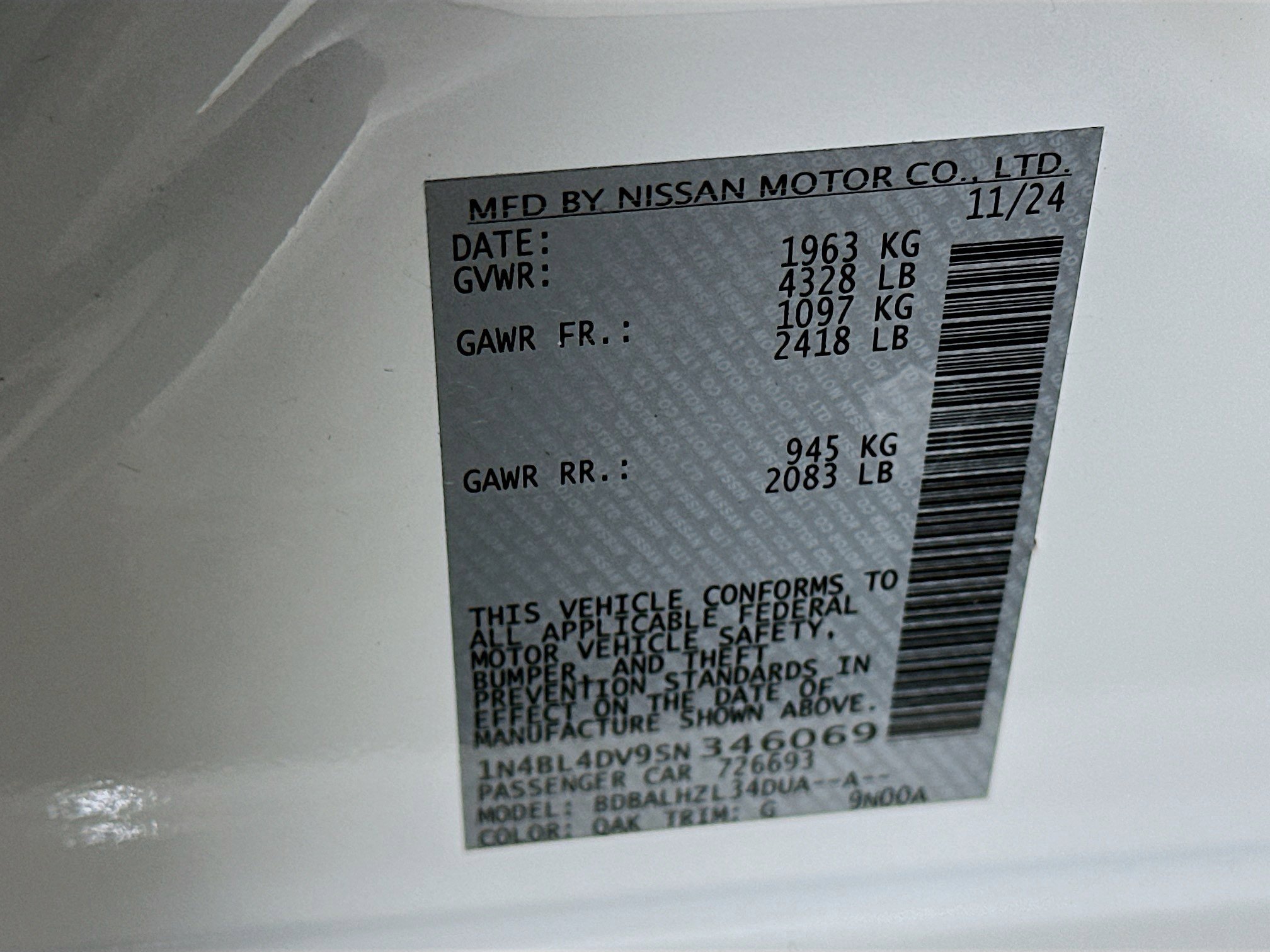 Used 2025 Nissan Altima 2.5 SV image 12