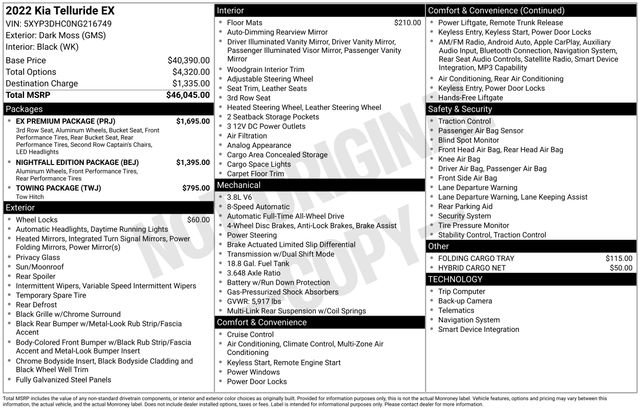 Used 2022 Kia Telluride EX w/ EX Premium Package image 10