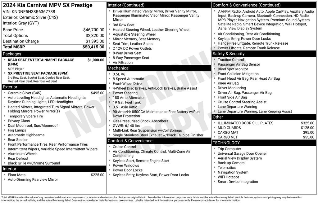 Used 2024 Kia Carnival SX Prestige image 6