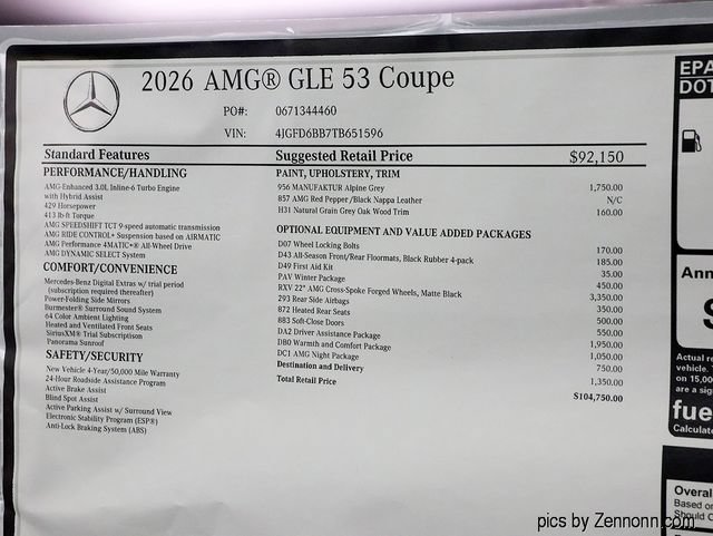 New 2026 Mercedes-Benz GLE 53 AMG 4MATIC Coupe image 30