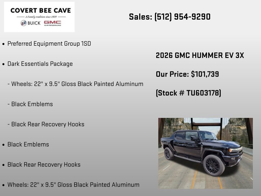 New 2026 GMC Hummer EV 4x4 Crew Cab w/ LPO, Dark Essentials Package image 6