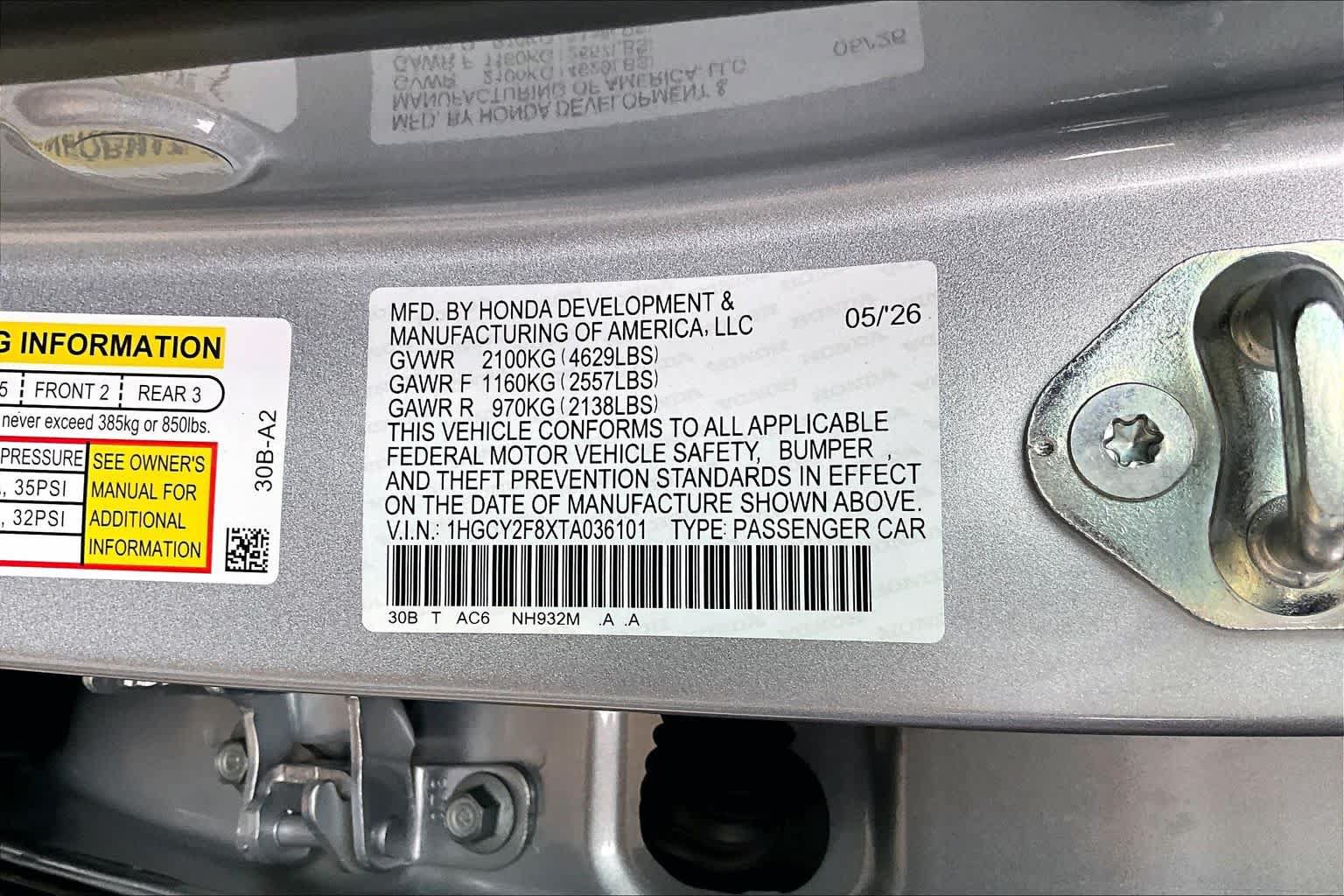 New 2026 Honda Accord Touring image 22