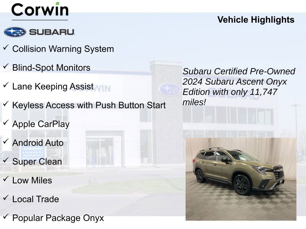 Certified 2024 Subaru Ascent Onyx Edition image 9