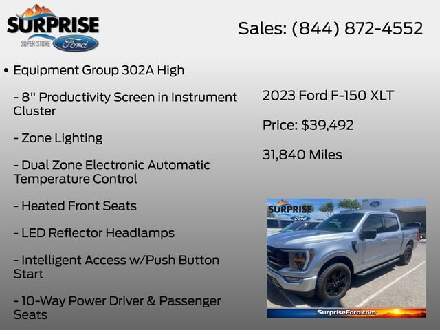Used 2023 Ford F150 XLT w/ Equipment Group 302A High AWD/4WD image 13