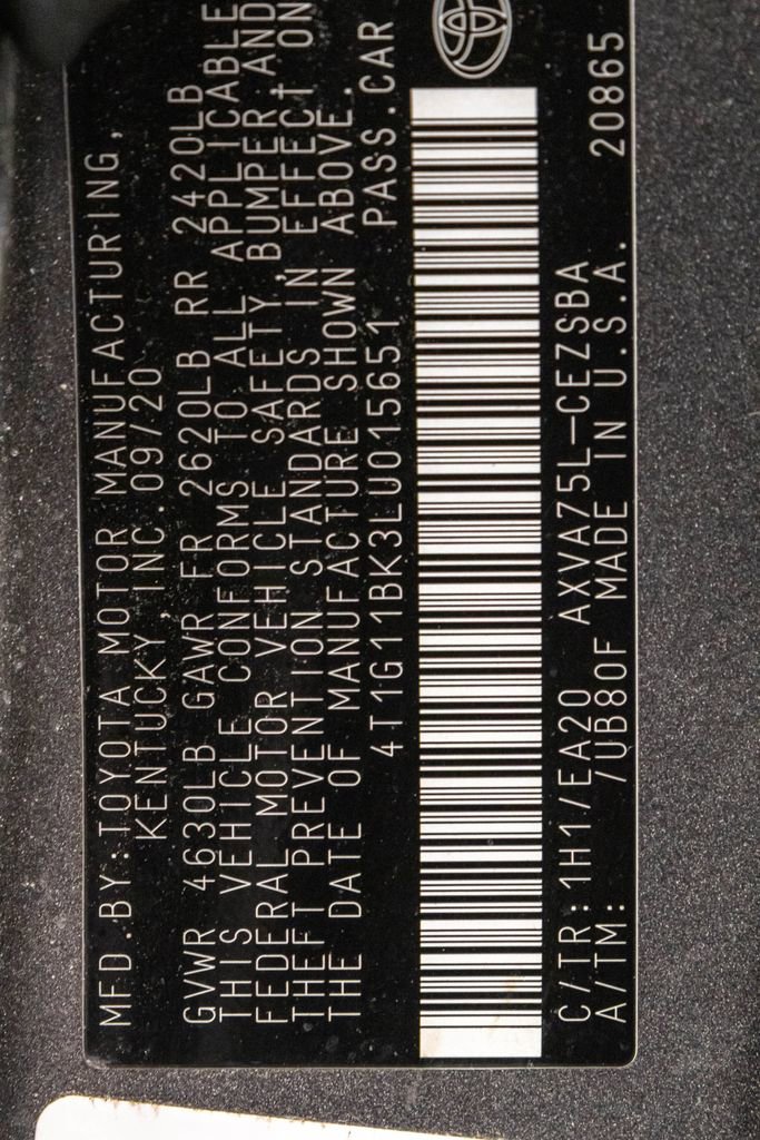 Used 2020 Toyota Camry SE w/ Moonroof Package image 37