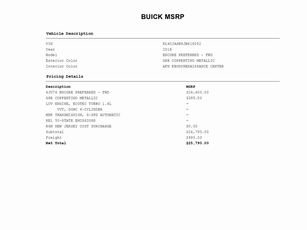 Used 2018 Buick Encore Preferred image 2