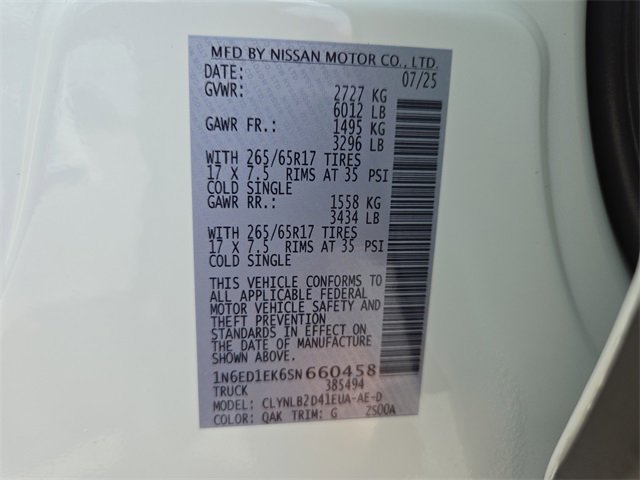 New 2025 Nissan Frontier SV image 33