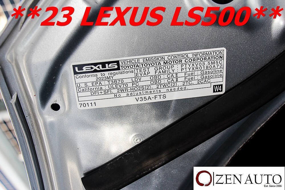 Used 2023 Lexus LS 500 w/ Accessory Package (Z1) RWD image 64
