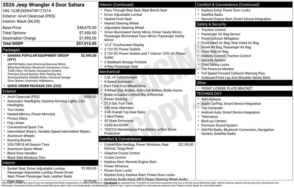 New 2026 Jeep Wrangler Unlimited Sahara AWD/4WD image 25