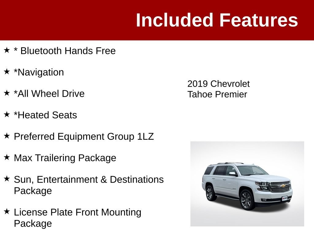 Used 2019 Chevrolet Tahoe Premier AWD/4WD image 3