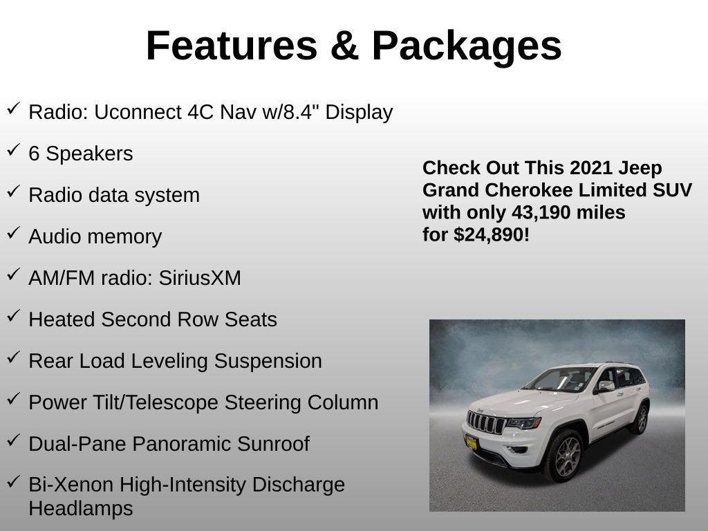 Used 2021 Jeep Grand Cherokee Limited w/ Luxury Group II AWD/4WD image 8