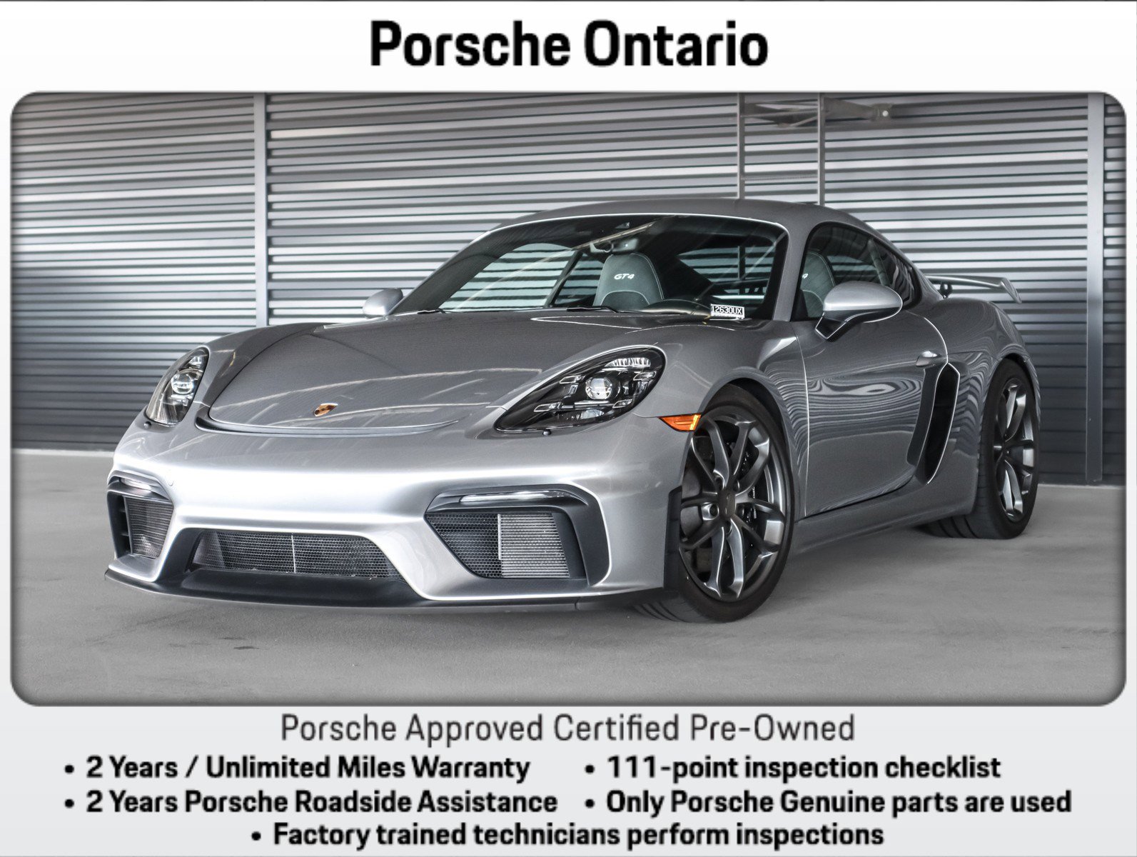 Certified 2020 Porsche 718 Cayman GT4