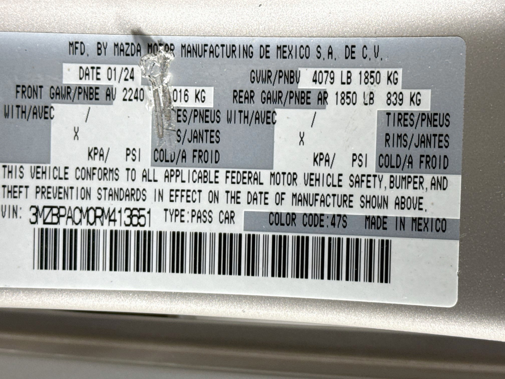 Used 2024 MAZDA MAZDA3 s FWD image 38