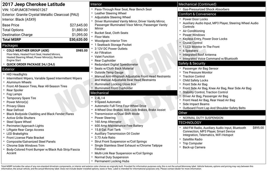 Used 2017 Jeep Cherokee Latitude w/ Cold Weather Group image 4