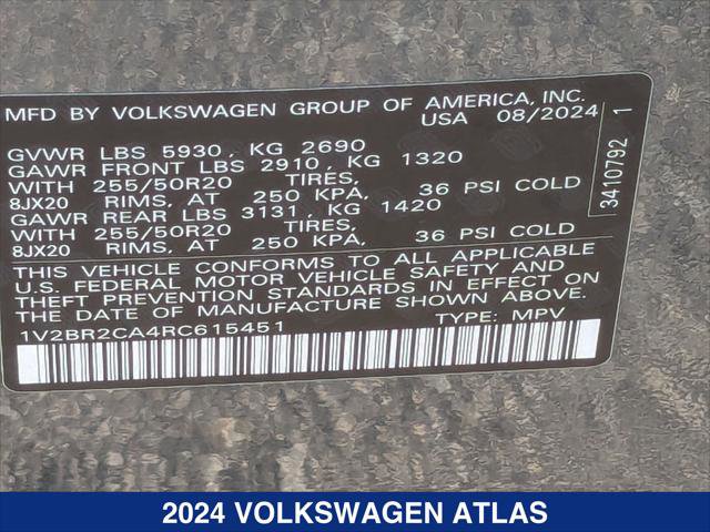 New 2024 Volkswagen Atlas SEL image 21