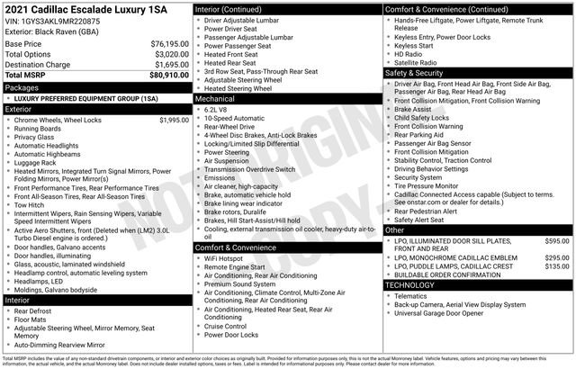 Used 2021 Cadillac Escalade Luxury image 7